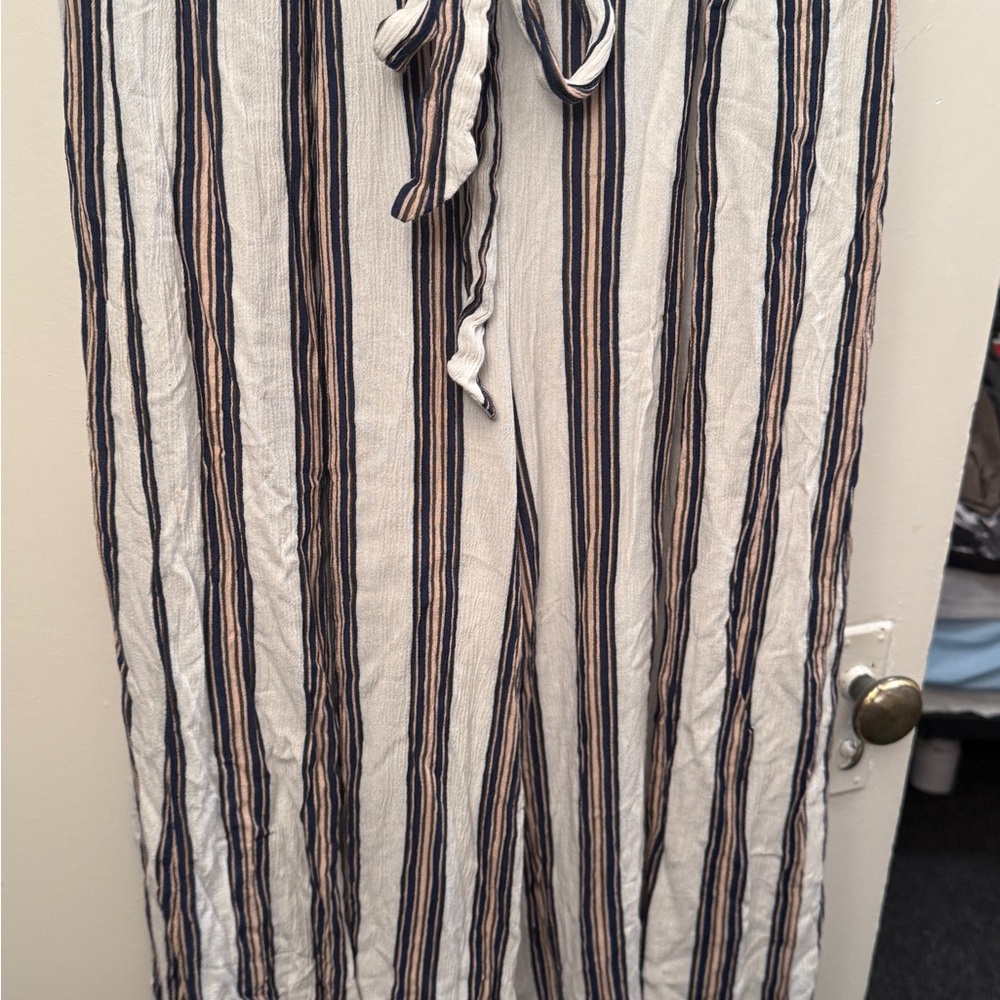 Striped Wide-Leg Pants